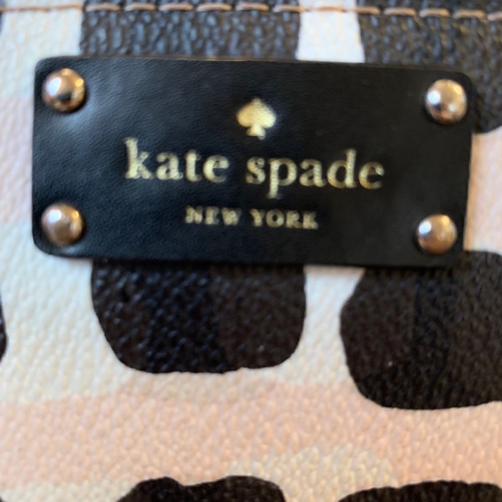 Kate Spade Striped Polka Dot Large Zip Wallet - Picture 5 of 6